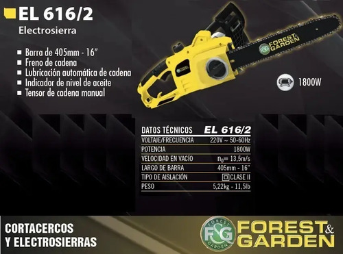 Forest & Garden Motosierras EL 616/2 - Imagen 5