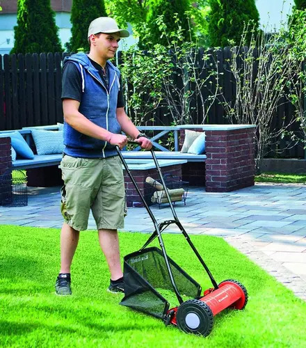 Cortacésped Manual Con Cesta Colectora Gc-hm 40cm Einhell Color Rojo
