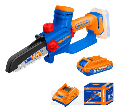 Mini Motosierra 6'' C/cadena + Bat + Cargador Wadfow Wclp562