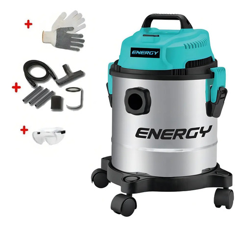 Aspiradora Agua Polvo Energy VC12/220 1200W 12L Acero Inoxidable