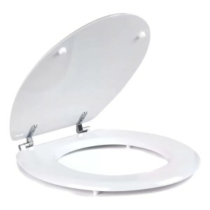 Asiento Tapa De Inodoro Water Universal Blanca Madera Blanco