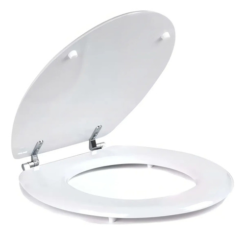 Asiento Tapa De Inodoro Water Universal Blanca Madera Blanco
