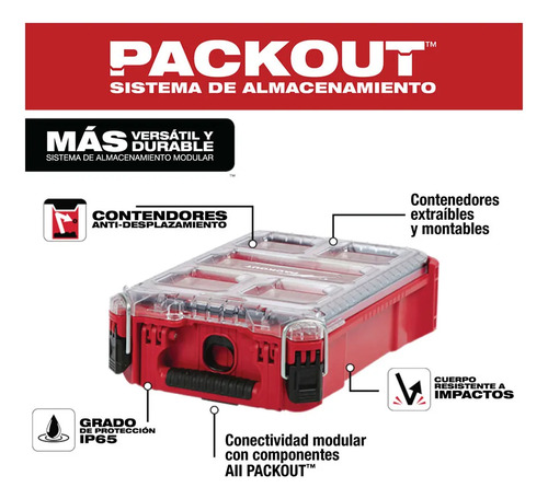 Organizador Compacto Packout 48-22-8435 Milwaukee - Imagen 2