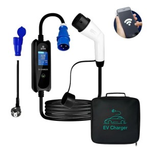 Cargador Auto Electrico Wallbox 7kw 32a Portatil Stelion