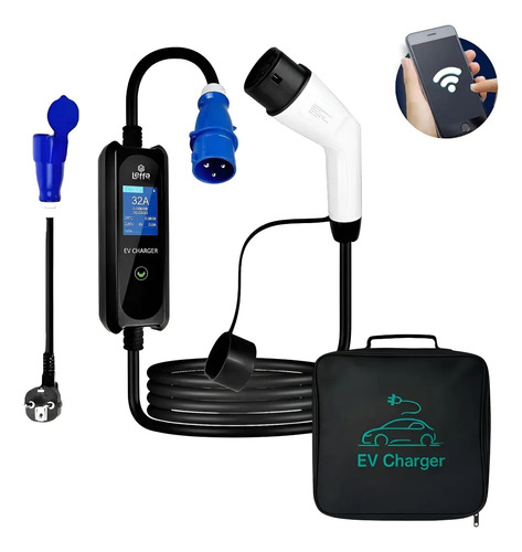 Cargador Auto Electrico Wallbox 7kw 32a Portatil Stelion