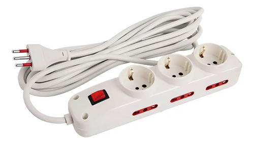Alargue Conatel 5m Blanco 3 Tomas Schuko 6 Modulares Con Lla - Imagen 3