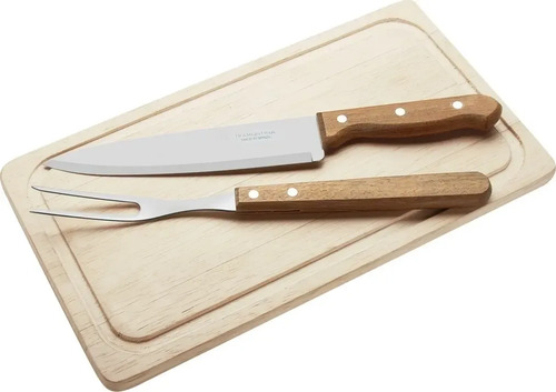 Tabla Picar+cuchillo Y Tenedor Trinchante Tramontina Dynamic - Imagen 2