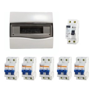 Pack 1 Tablero Completo + 5 Llave Térmicas + 1 Diferencial