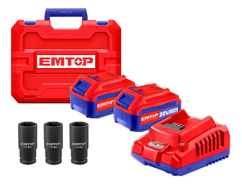 Llave de impacto inalámbrico Emtop ECIWL2085-4 - Imagen 2
