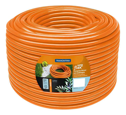 Manguera Para Jardín Super Flex Naranja 200m 1/2 Tramontina