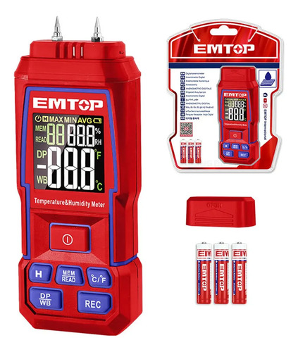 Medidor Humedad Dig. P/madera Emnn35031 Emtop