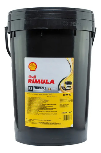 Aceite Shell Rimula R3 Turbo 15w-40 - 20 Lts
