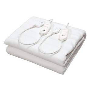 Calienta Cama Cuori 2 Plazas Blanco 120w Poliester Doble Comando