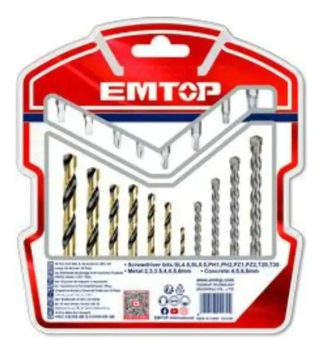 Set 19pcs Mechas Y Puntas Ecbdb1901 Emtop