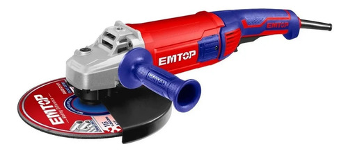 Amoladora Angular Emtop 180mm 2000W 8450rpm Rojo