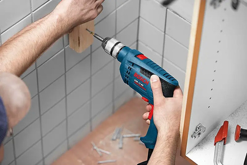Taladro Percutor Atornillador Eléctrico De 10mm Bosch Gsb 450 450w + 0 Baterías De 0mah + Accesorio Con Caja De Cartón 50hz Azul 50 Hz - Imagen 3