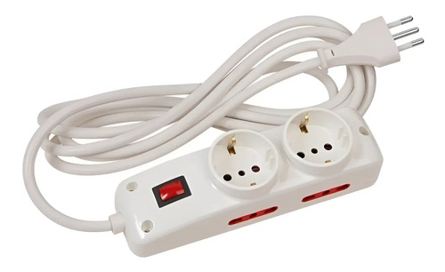 Extensión Conatel 6 Tomas 3m Blanca 10a Modelo 716397 Blanco - Imagen 2