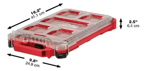 Organizador Compact Bajo Perfil Packout 48-22-8436 Milwaukee Rojo - Imagen 8