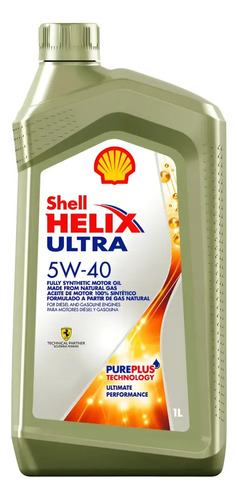 Lubricante Shell Helix Ultra 5w40 Sintetico 1l. -tyt