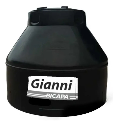 Tanque Depósito Agua Bicapa Negro Tapa Rosca Gianni 500 Lts