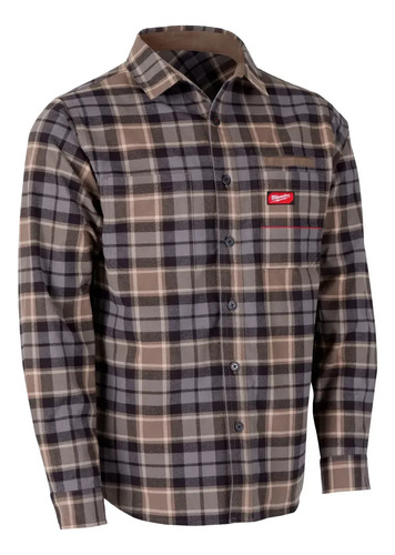 Camisa Trabajo Franela Alta Resistencia Milwaukee Gris - Imagen 2
