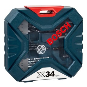 Maletín X-line Bosch 34 Pzs Para Taladrar Y Atornillar