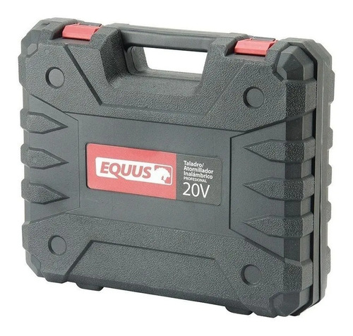 Taladro Atornillador Inalambrico Equus 1009FT 20v 2 Bateria Litio Maletin Color Rojo - Imagen 4