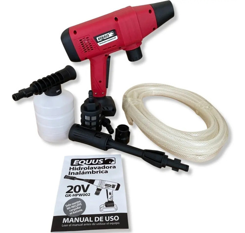 Hidrolavadora Inalámbrica Equus 20v Color Rojo - Imagen 6