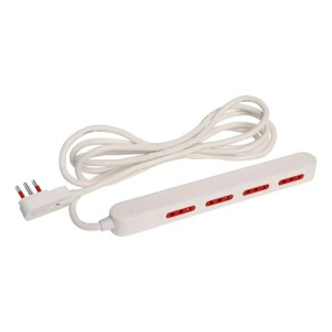 Alargue Conatel Contactum 3mts 4 Tomas Color Blanco