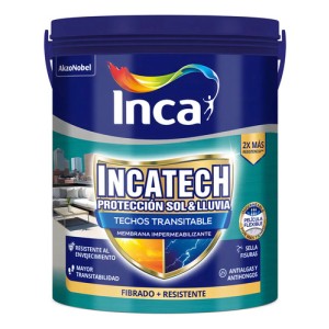 Incatech Fibrado Membrana Líquida Impermeabilizante Inca 20k Blanco Mate