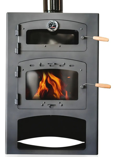 Calefactor A Leña Qutral 19 Kw Con Horno