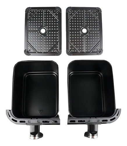 Freidora Sin Aceite Air Fryer Rotel Dual Canastos 4 + 4 Lt Color Negro - Imagen 4