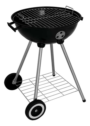 Parrilla Móvil Mor Guarapari 47cm De Ancho 73cm De Alto 54cm De Profundidad Y 46cm De Diámetro Negra Negro - Imagen 2