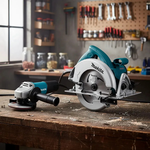 Kit Makita Sierra Circular 7.1/4 1800w Amoladora 115mm 840w - Imagen 2