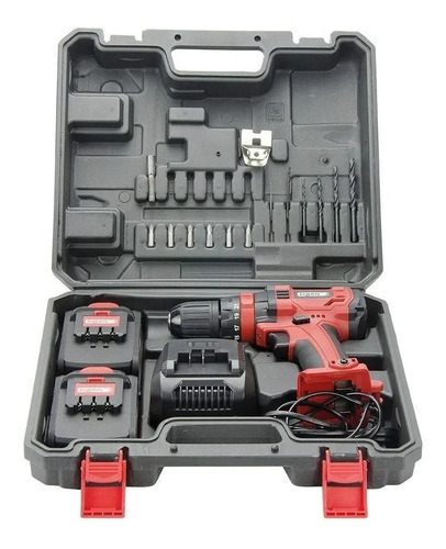 Taladro Atornillador Inalambrico Equus 1009FT 20v 2 Bateria Litio Maletin Color Rojo - Imagen 3