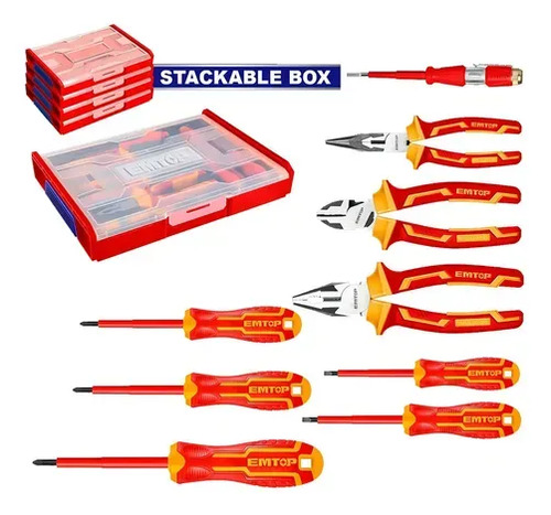 Kit De Herramientas Aisladas 5pcs C/caja Ehtsv01p05 Emtop - Imagen 2
