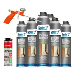 Combo Poliuretano Proyectable 12unds Pistola Cleaner Slender