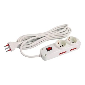 Extensión Conatel 6 Tomas 3m Blanca 10a Modelo 716397 Blanco