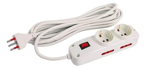 Extensión Conatel 6 Tomas 3m Blanca 10a Modelo 716397 Blanco