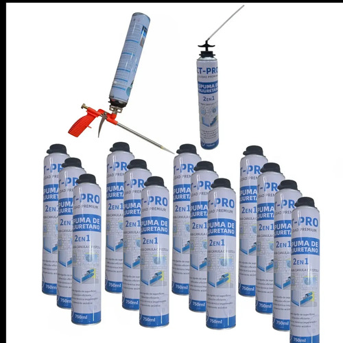 Espuma Poliuretano 750ml Pack De 6 / 2en1 Pistola O Manual