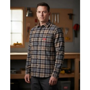 Camisa Trabajo Franela Alta Resistencia Milwaukee Gris