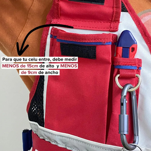 Chaleco Portaherramientas Emtop Profesional con 14 Bolsillos y Cinturón - Imagen 6