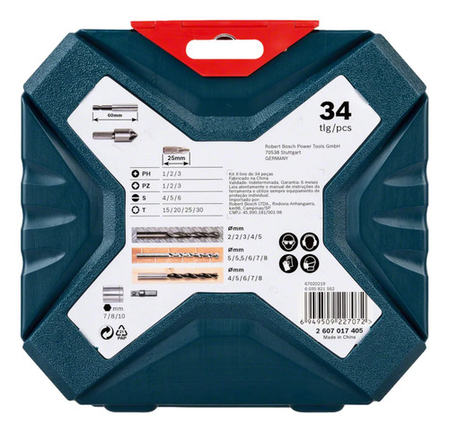Maletín X-line Bosch 34 Pzs Para Taladrar Y Atornillar - Imagen 3