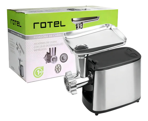 Picadora De Carne Rotel Inox Engranaje Metal 1200w 3 Discos - Imagen 3