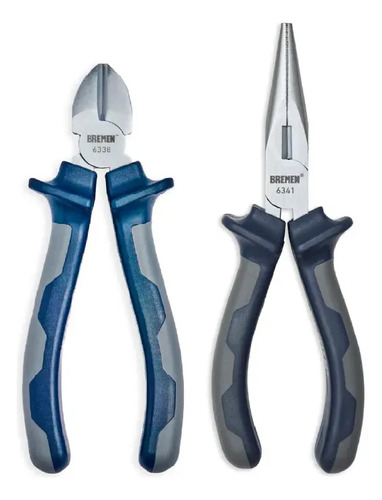 Combo Bremen Alicate Oblicuo 6 + Pinza Media Caña 6
