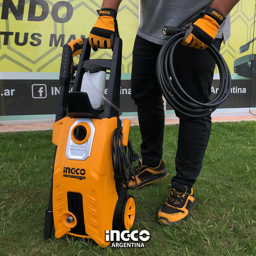 Hidrolavadora Eléctrica Portátil Ingco de 150 Bares para Limpieza de Autos y Veredas - Imagen 2