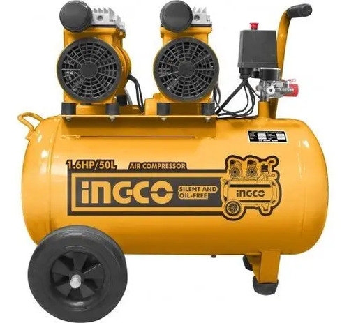 Compresor Sin Aceite Silencioso 1200w 50l Odontologic Ingco