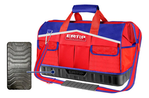 Bolso Para Herramientas Emtop Etbg28244 25kg 24 Base Rigida Rojo