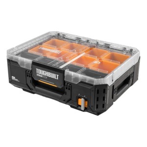 Caja Organizadora Toughbuilt Stacktech Negra Para Herramientas Con 8 Compartimentos Negro