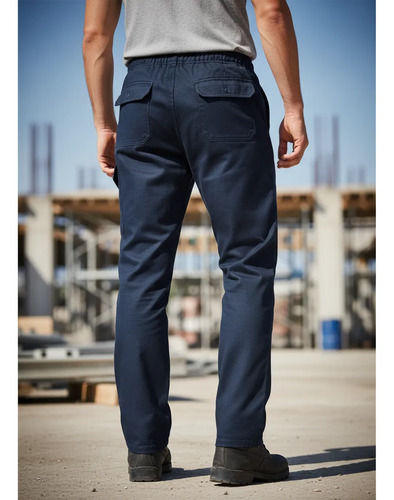 Pantalón De Trabajo Gabardina Azul Talles Varios - Tyt